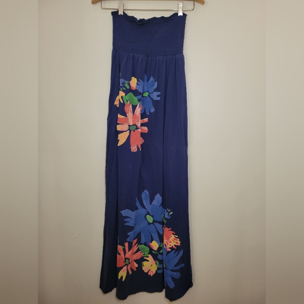 100% cotton navy blue sundress